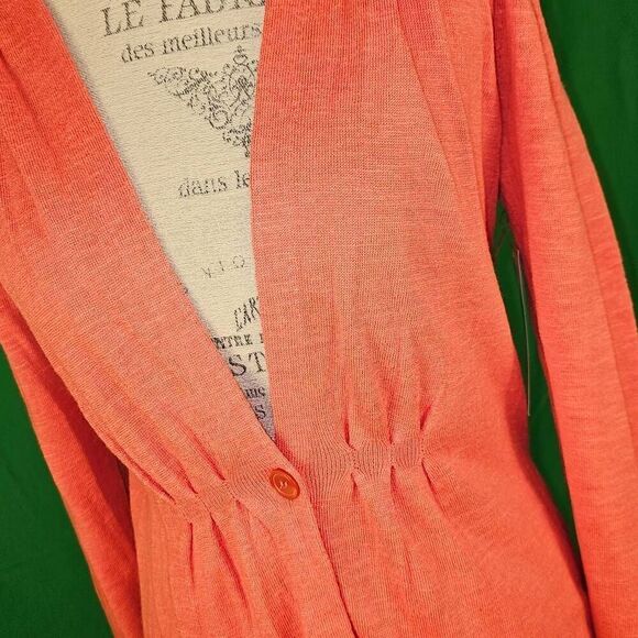 NWT Jones New York Womens Melon Linen Blend Cardigan Sweater Small - Picture 3 of 6